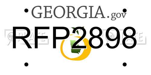 RFP2898 Georgia License Plate