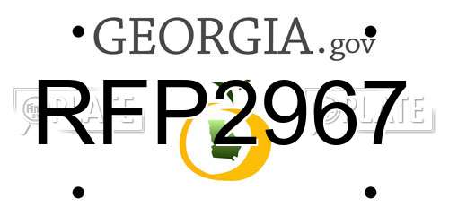 RFP2967 Georgia License Plate