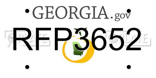 RFP3652 Georgia License Plate