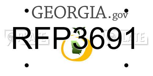 RFP3691 Georgia License Plate