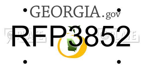RFP3852 Georgia License Plate