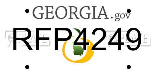 RFP4249 Georgia License Plate
