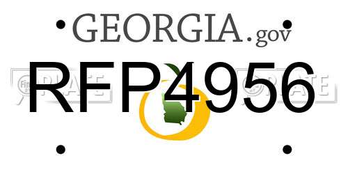RFP4956 Georgia License Plate