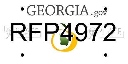 RFP4972 Georgia License Plate