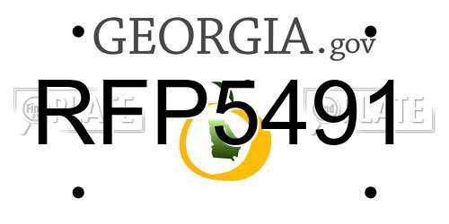 RFP5491 Georgia License Plate
