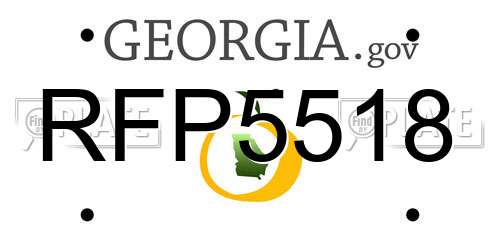 RFP5518 Georgia License Plate