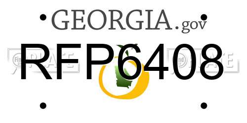RFP6408 Georgia License Plate