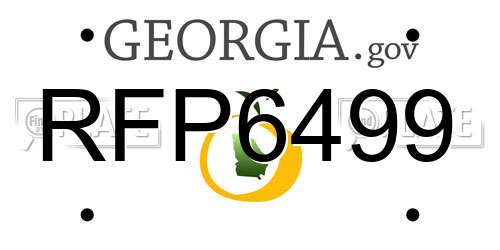 RFP6499 Georgia License Plate