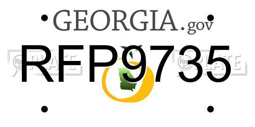 RFP9735 Georgia License Plate