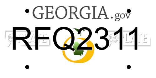 RFQ2311 Georgia License Plate