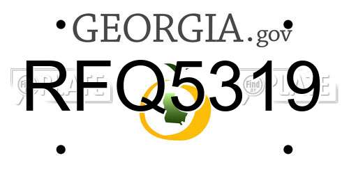 RFQ5319 Georgia License Plate