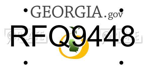 RFQ9448 Georgia License Plate