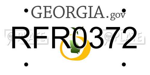 RFR0372 Georgia License Plate