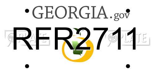 RFR2711 Georgia License Plate