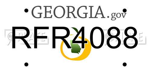 RFR4088 Georgia License Plate