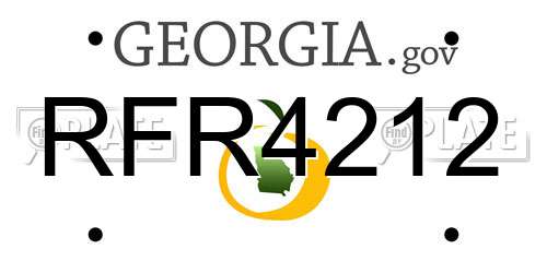 RFR4212 Georgia License Plate