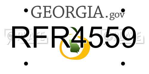 RFR4559 Georgia License Plate
