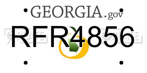 RFR4856 Georgia License Plate