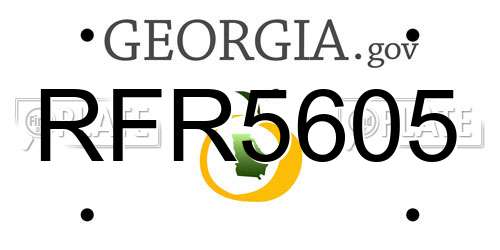 RFR5605 Georgia License Plate