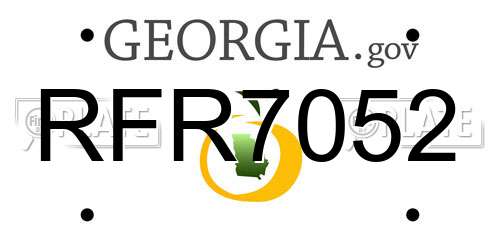 RFR7052 Georgia License Plate