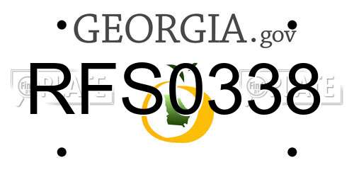 RFS0338 Georgia License Plate