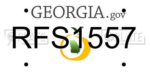 RFS1557 Georgia License Plate