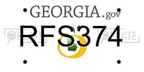 RFS374 Georgia License Plate