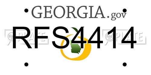 RFS4414 Georgia License Plate