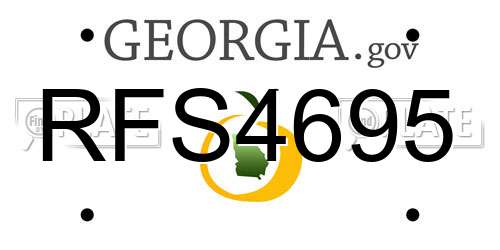 RFS4695 Georgia License Plate