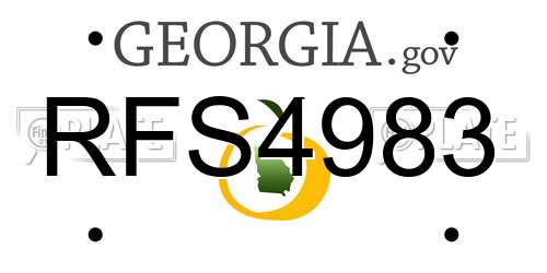 RFS4983 Georgia License Plate