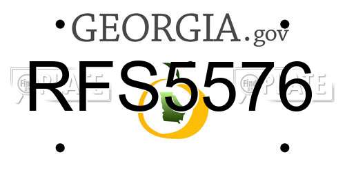 RFS5576 Georgia License Plate