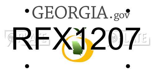 RFX1207 Georgia License Plate