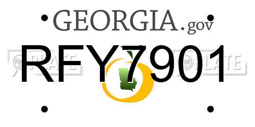 RFY7901 Georgia License Plate