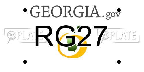 RG27 Georgia License Plate