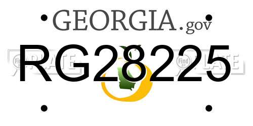 RG28225 Georgia License Plate