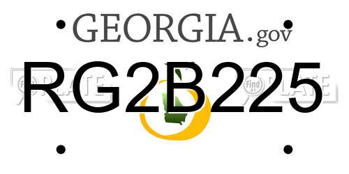 RG2B225 Georgia License Plate