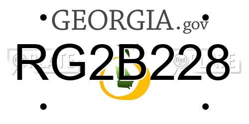 RG2B228 Georgia License Plate