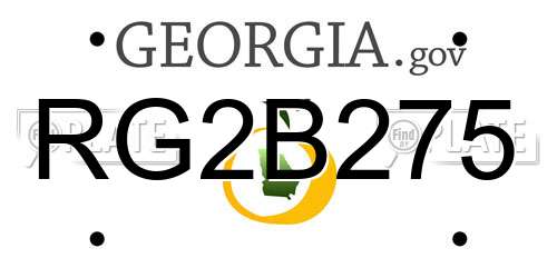 RG2B275 Georgia License Plate