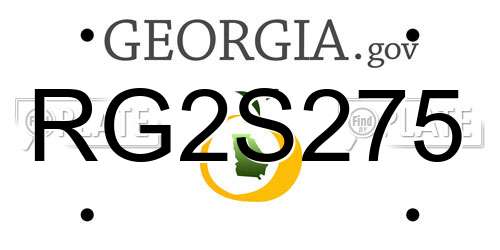 RG2S275 Georgia License Plate