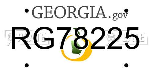 RG78225 Georgia License Plate