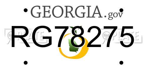 RG78275 Georgia License Plate