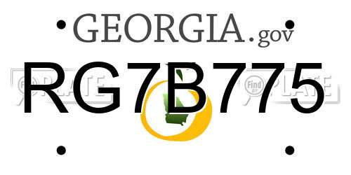 RG7B775 Georgia License Plate