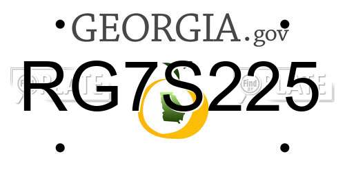 RG7S225 Georgia License Plate