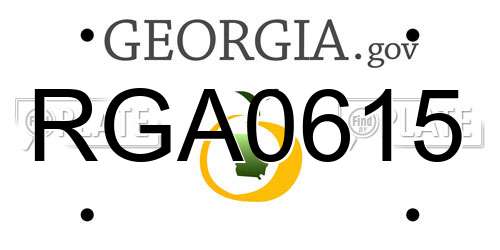 RGA0615 Georgia License Plate