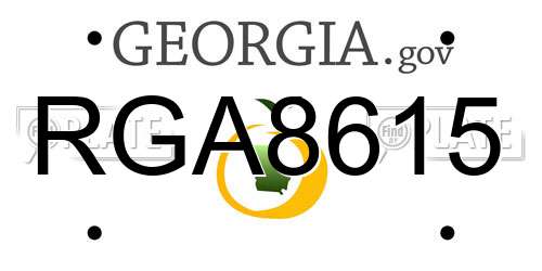 RGA8615 Georgia License Plate
