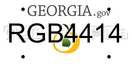 RGB4414 Georgia License Plate
