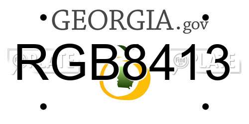 RGB8413 Georgia License Plate