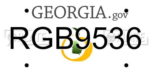 RGB9536 Georgia License Plate
