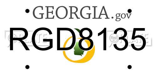 RGD8135 Georgia License Plate