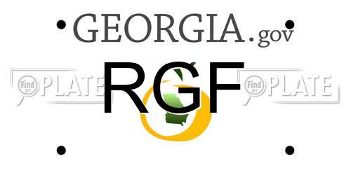 RGF Georgia License Plate